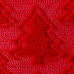 Christmas Pillow Covers 18x18 Set of 2 Red Double Christmas Tree Decorations Pillow Covers Soft Plush Faux Fur Decor for Xmas Winter Holiday Home Bedroom Sofa Cushion Cases PT-016B18
