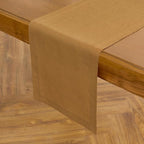 Solino Home Linen Table Runner 36 Inches - 100% Pure Linen Caramel Table Runner 14 x 36 Inch Ideal for Dresser and Coffee Tables - Fall, Autumn, Thanksgiving - Fete