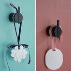 RANDOM Matte Black Towel Hooks 2 Pack 304 Stainless Steel Towel Rack Robe Hook for Bathroom Kitchen Hardware Accessories Wall Mounted Contemporary Style 96068-8MB.