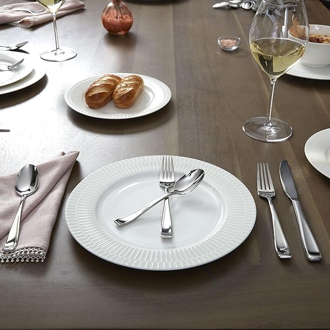 Oneida Moda Flatware Set | Stainless Steel | Service for 12 | 65-Piece, Pack of 2