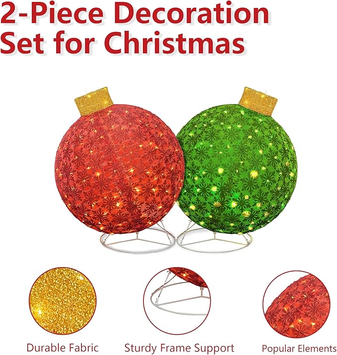 Lamerge Christmas Lanterns Decorations for Home, Indoor Outdoor Holiday Lanter, Warm Lit Farmhouse Lantern for Porch, Yard, Mantle, Party,30.5inch（Red+Green）