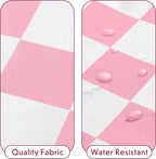 Pink Checkered Clothes Storage Bins, 100L Large Blanket Storage Bags 3 Pack, Closet Organizers and Storage Containers for Comforters, Bedding, Foldable Organizer with Handle