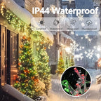ILLUMINEW 300 Led Red Green String Lights Outdoor Waterproof Christmas Decorations, 108 Ft Fairy Lights for Bedroom, 8 Modes Plug in Christmas Lights for Outside Room Decor
