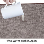 Bath Mats 24x17 Non-Slip Absorbent Bathroom Rug, Quick Dry Machine Washable Shower Tub Mat with Rubber Backing, Soft Floor Carpet for Bathroom Decor Bark Brown
