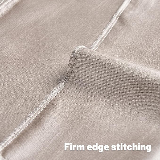 FUTEI Cream Chenille Decorative Throw Pillow Covers 24x24 Inch Set of 2,Soft Embossed Striped Textured European Cushion Case,Modern Home Decor for Couch Bed Living Room