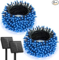 Brightown 2 Pack Solar String Lights Outdoor, Total 144Ft 400 LED Twinkle Fairy Lights Waterproof with 8 Modes Auto On/Off for Patio Tree Garden Party Home Wedding Christmas Decorations (Blue)