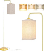 Square Lampshades Set of 2, Linen Lampshades L6.3"x W6.3" x H9.84" High, Easy Assembly Replacement Fabric Shades for Table Lamps Floor Lamps, Beige Color