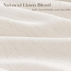 92 Inch Shower Curtain Linen Neutral Extra Long Bath Curtain for Bathroom Earth Tone Boho Shabby Chic Country Rustic Cloth Drapes Bathroom Decor, Cream Colored Ivory, 72x92