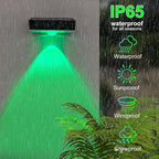 Solar Fence Lights,Fence Lights Solar Powered Waterproof IP65 Multicolor Led 12 Fixed Colors ＆RGB Color Changing for Pool, Deck, Patio, Porch, Stairs, Holiday (12)