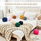 Uvvyui Knot Pillow Ball, Soft Home Decorative Pillows, Round Throw Pillow, Handmade Knotted Plush Pillow, Round Boucle Pillow Cushion (14 Inches Beige)
