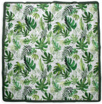 Little Unicorn 5'x5' Outdoor Family Picnic & Beach Blanket | Durable & Water-Resistant Fabric | Compact Fold & Easily Wipes Clean | Zipper Pocket (Tropical Leaf)