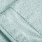 BIOWEAVES 100% Organic Cotton 700 GSM Plush 6-Piece Towel Set GOTS Certified, 2 Bath Towels, 2 Hand Towels & 2 Washcloths - Seafoam