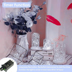 66Ft 200LED Fairy Lights Plug in with Remote, Waterproof String Lights Outdoor & Indoor 8 Modes with Timer, LED Twinkle Lights for Girl's Room Garden Patio Halloween Christmas Decorations (Cool White)