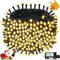 Connectable 300LED 99Ft 13Modes Christmas String Lights Outdoor Indoor | Extendable Green Wire Warm White Christmas Tree Lights with Timer | Twinkle Fairy Light Plug in for Xmas Tree(Warm White)