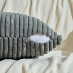Fancy Homi Set of 2 Dark Gray Boho Small Lumbar Decorative Throw Pillow Cover 12x20 Inch for Couch Bed Chair, Aesthetic Modern Bohemian Room Decor, Soft Fluffy Corduroy Rectangle Cushion Case 30x50cm
