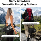 Waterproof Outdoor Blanket 82”X 55” Packable, Stadium Blankets for Camping with Fleece Lining, Large Windproof Emergency Throw Mat for Garss Picnic Hiking Road Trip, Machine Washable, Black 280GSM