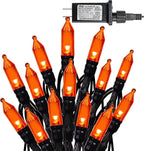 Dazzle Bright 200 LED Halloween Mini String Lights, 65FT Light Up 8 Modes Christmas Decorations Fairy Lights for Indoor Outdoor Room Garden Holiday Party (Orange)