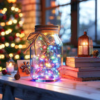 Fairy Lights Plug in, 33Ft 100 LEDs Waterproof Starry Firefly String Lights, Perfect for Crafts DIY Christmas Party Wedding Bedroom Indoor Decorations, Multicolored