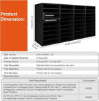 TQVAI Wood Literature Organizer, 36 Slots Classroom Mailbox with Adjustable Dividers, Mail Sorter Organizer Countertop Vertical Heavy Duty Office Mailbox Cubbies, Black