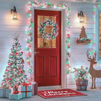 JMEXSUSS 2 Pack Christmas Fairy Lights Battery Operated with Remote, Total 200 LED 66ft Battery Powered Twinkle String Lights for Bedroom Tree Mantel Wall Ceiling Christmas Decor, Red White and Green