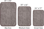 Bath Mats 36x24 Non-Slip Absorbent Bathroom Rug, Quick Dry Machine Washable Shower Tub Mat with Rubber Backing, Soft Floor Carpet for Bathroom Decor Bark Brown