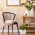 Ceramic Plant Pots, 8.1 + 6 Inch Planters for Indoor Plants, Modern Flower Pots for Plants with Drainage, Medium Cylinder Flower Pots for Indoor Plants, House Plants, Matte White