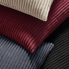 MIULEE Winter Pack of 2 Corduroy Soft Soild Decorative Square Throw Pillow Covers Set Cushion Cases Pillowcases for Sofa Bedroom Car 20 x 20 Inch 50 x 50 Cm Grey