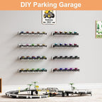 upsimples 16 Pack Acrylic Shelves for Wall Storage, 15" Floating Bookshelves for Kids, Display Shelf Organizer for Bathroom, Bedroom, Living Room, Kitchen, Room Decor, Clear