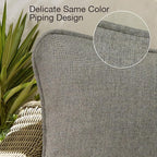 Sunbrella Decorative Outdoor Water Repellent Throw Pillows with Inserts, Set of 4, 20" x12" Pillows for Patio, Backyard, Bed, Couch, and Patio Furniture, Cast Shale