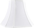 White-Ivory Square Cut Corner Bell Lamp Shade Medium Lampshade 6.5``Top×13``Bottom×10.6``Hight(Spider) Modern Lamp Shade for Table & Floor Lamp - Lampshade Replacement