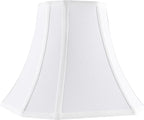 White-Ivory Square Cut Corner Bell Lamp Shade Medium Lampshade 6.5``Top×13``Bottom×10.6``Hight(Spider) Modern Lamp Shade for Table & Floor Lamp - Lampshade Replacement