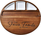 Shanik Large Acacia Wood Cheese Board – Premium Charcuterie Set with Knife Holder, Cutting Surface & Serving Tray for Parties, Weddings, Gifts