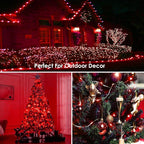 4-Pack 33FT 100 LED Fairy Lights Battery Operated with Remote & Timer, Fairy Christmas String Lights for Bedroom Decor, Waterproof 8 Modes Twinkle Lights for Room (Red)
