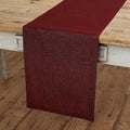 Solino Home Linen Table Runner 144 Inches Long - Athena, 100% Pure Linen Red Garnet Dining Table Runner 14 x 144 Inch for Fall, Autumn, Thanksgiving, Christmas, Holiday