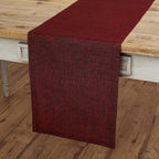 Solino Home Linen Red Garnet Table Runner 156 Inches Long - Athena, 100% Pure Linen 14 x 156 Inch Table Runner for Fall, Autumn, Thanksgiving, Christmas, Holiday