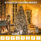 33FT Warm White String Lights – 100 LED Waterproof Fairy Lights on Clear Wire, Indoor Outdoor Christmas Wedding Patio Bedroom Party Decorations (33FT, Warm White)