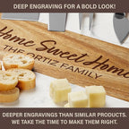 Personalized Marble Wood Charcuterie Board,Custom Laser Engraved Cheese Serving Board With Knife Set, Ceramic Bowls,Wooden Spoons,Cheese Platter,Serving Tray,Cutting board,Charcuterie Boards Gift Set