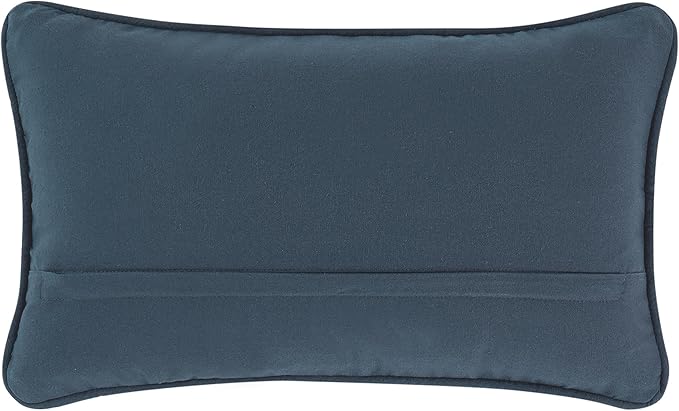 Boho Living Jada Decorative Throw, Includes Accent, Premium Woven Design, Living Room Décor, (1) 12" x 20" Pillow Cover with Insert, Indigo