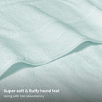 BIOWEAVES 100% Organic Cotton Bath Sheet Set of 2 | Soft Oversized Bath Towels | 700 GSM Premium Bath Towel Sheet Set GOTS Certified - Seafoam