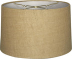 Royal Designs, Inc. HB-610-18BL Shallow Drum Hardback Lamp Shade, 17 x 18 x 11.5, Burlap