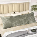 PHF Truly Velvet Zippered Body Pillowcase, No Insert, 1 Pack Ultra Soft Breathable Pillow Sham Cover with Zipper, 20"X 54" Long Luxury Cozy Warm Fuzzy Flannel Body Pillow Case, Smokey Olive