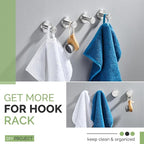 Angle Simple Bathroom Towel Hook 2 Pack, SUS304 Stainless Steel Bathrobe Coat Clothes Holder for Kitchen Cabinet Closet, Heavy Duty Wall Hook, Brushed Nickel