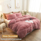 XeGe Faux Fur Dusty Pink Pillow Cases, Plush Shaggy Ultra Soft Fluffy Crystal Velvet Decorative Bed Pillowcases, Furry Fuzzy Pillow Shams with Zipper Closure, Set of 2 (King, Dusty Pink)