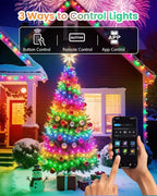 Smart Color Changing Christmas String Lights, 2Pack 164FT 400LED App Control RGB LED String Lights with Remote & Timer, Waterproof Twinkle Christmas Tree Lights Indoor Outdoor Holiday Xmas Tree Decor