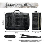 gzcz Large Capacity Travel Makeup Case Organizer,Professional Cosmetic Bags for Women,Waterproof PU Leather Makeup Bag with Adjustable Dividers and Shoulder Strap for Brushes and Jewelry