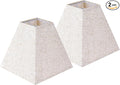 4"×9" × 8.3”inches Spider Set of 2 Small Square Lampshades for Wall Lamps Table Lamps Floor Lamps-Wall Mount Vintage Lamp Shade Fabric,Beige Oatmeal Linen Lampshades Replacement for Bedroom By GO&SO