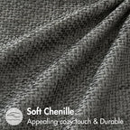 MIULEE Pack of 2 Couch Throw Pillow Covers 20x20 Inch Dark Gray Modern Boho Accent Decorative Pillow Covers Soft Chenille Farmhouse Cushion Covers for Home Decor Bed Sofa Living Room