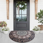 ubdyo Welcome in Style Front Door Mat - Low Pile Front Door Mat Outside Entrance - Muddy Dirt Trapping Welcome Matt Outdoor - Rubber Backing Anti Slip Indoor Doormat Entrance - Large 23" x 36"
