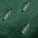 MIULEE Christmas Decorative Pillow Covers Set of 2 Faux Fur Throw Pillows with Embroidered Christmas Tree 18x18 Inch Green White Winter Couch Covers for Festival Sofa Bedroom Living Room Home Decor