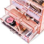 Sorbus Makeup Organizer - 4 Drawer Acrylic Make Up Organizers and Storage for Cosmetics, Jewelry, Beauty Supplies, Clear Makeup Organizer for Vanity, Girl's Room, College Dorm, Counter, Bathroom-Sinks